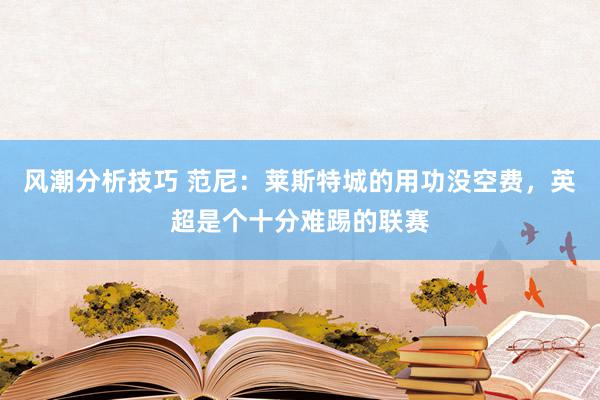 风潮分析技巧 范尼：莱斯特城的用功没空费，英超是个十分难踢的联赛